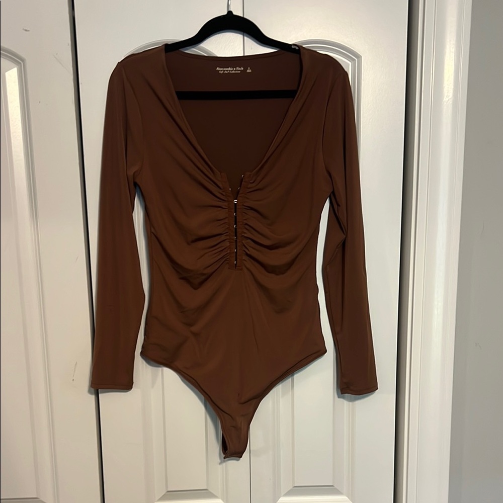Brown Long Sleeve Bodysuit